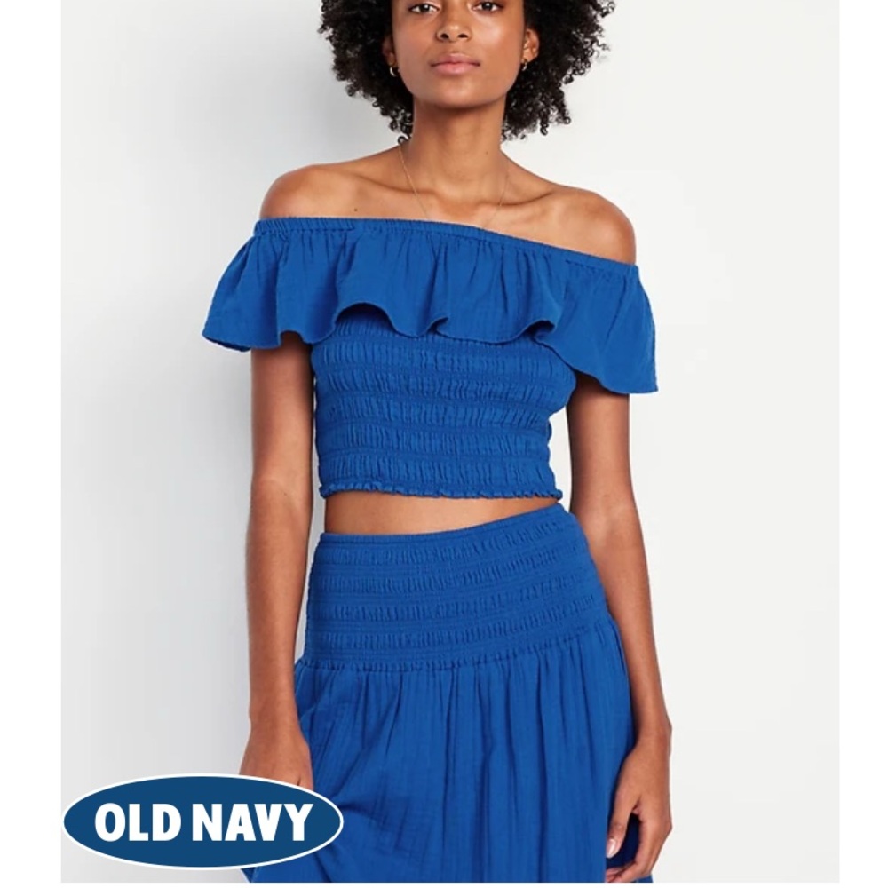 Old Navy Women's Blue Matching Set - Top and Maxi Skirt - NWT!!